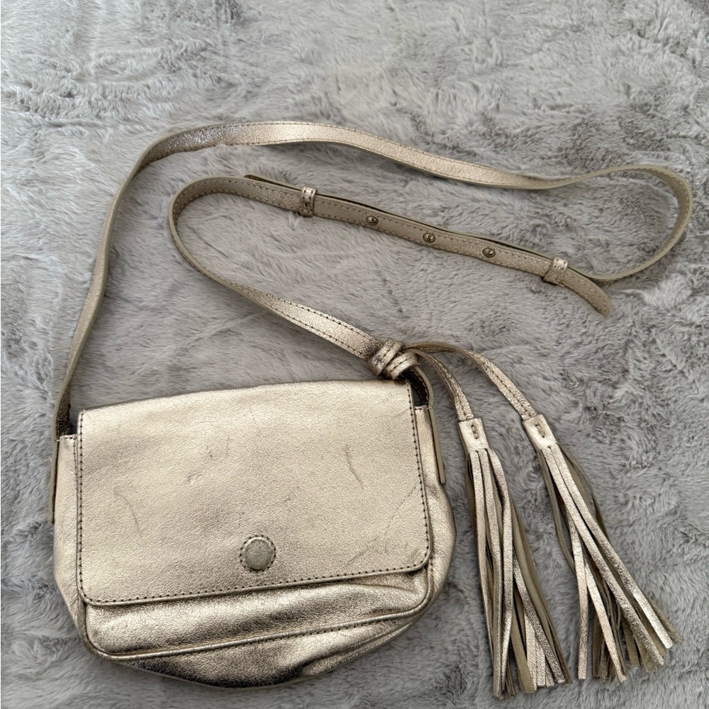 American Eagle Outfitters Metallic Crossbody Bag. Genuine leather